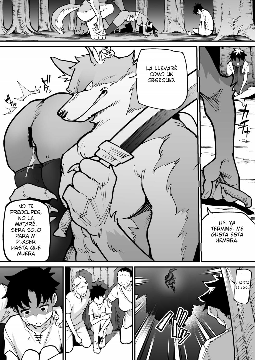 [Ame no Machi] Juujin x Onna Senshi NTR | Hombre lobo x Guardiana NTR [Spanish] [Ongoing] - Page 13