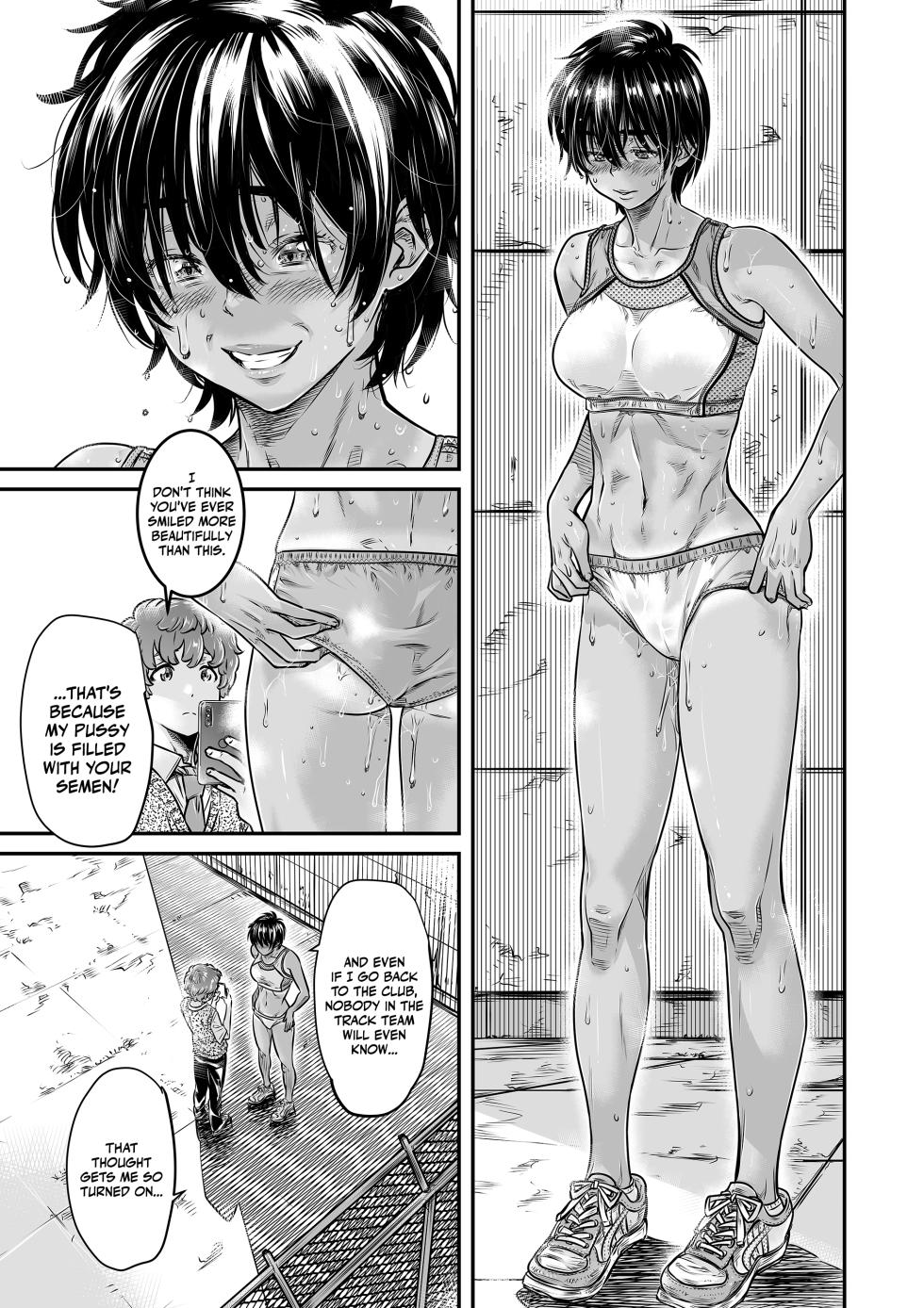 [Burning Shimai (MARUTA)] Shinchou 175cm no Rikujou Joshi | A 175cm-Tall Track-and-Field Girl Wants to Run with Her Male Kouhai's Semen Inside Her [English] {Doujins.com} [Digital] - Page 31