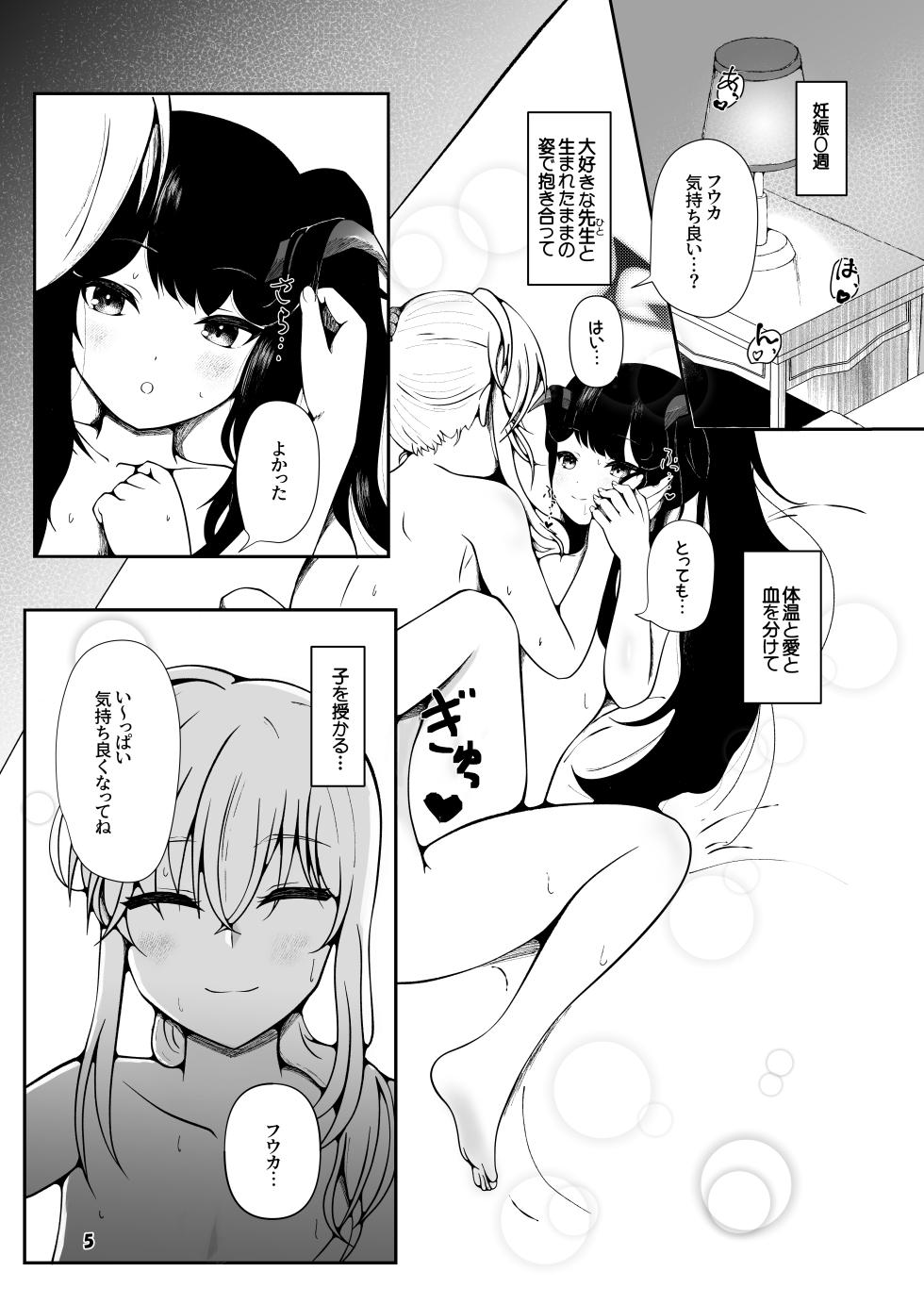 [Magical Kagechousukashi (Kagechousukashi,)] Fuuka to Sannin, Totsukitooka. (Blue Archive) [Digital] - Page 4