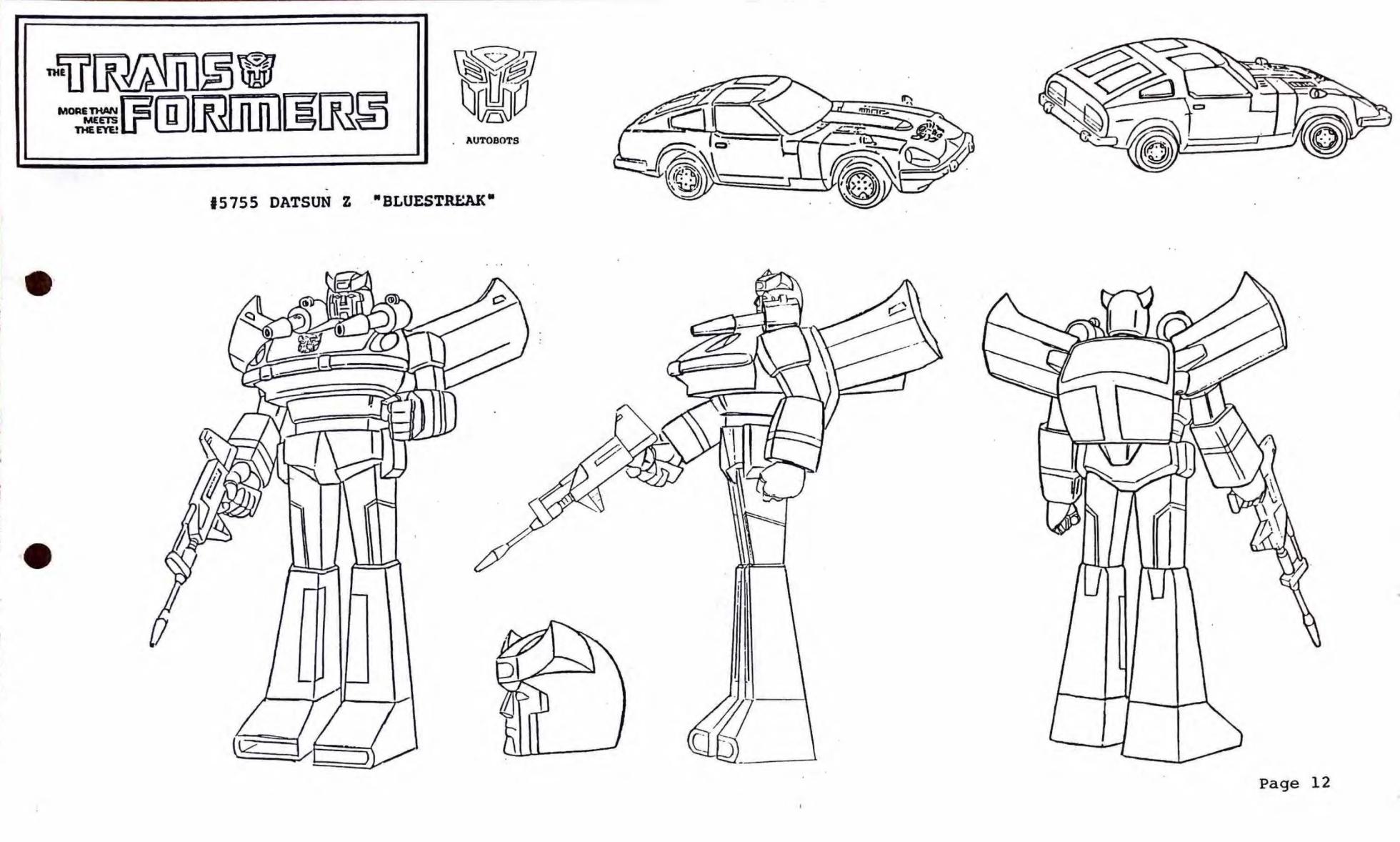 G1 Transformers  Model Sheets 1984 - Page 10