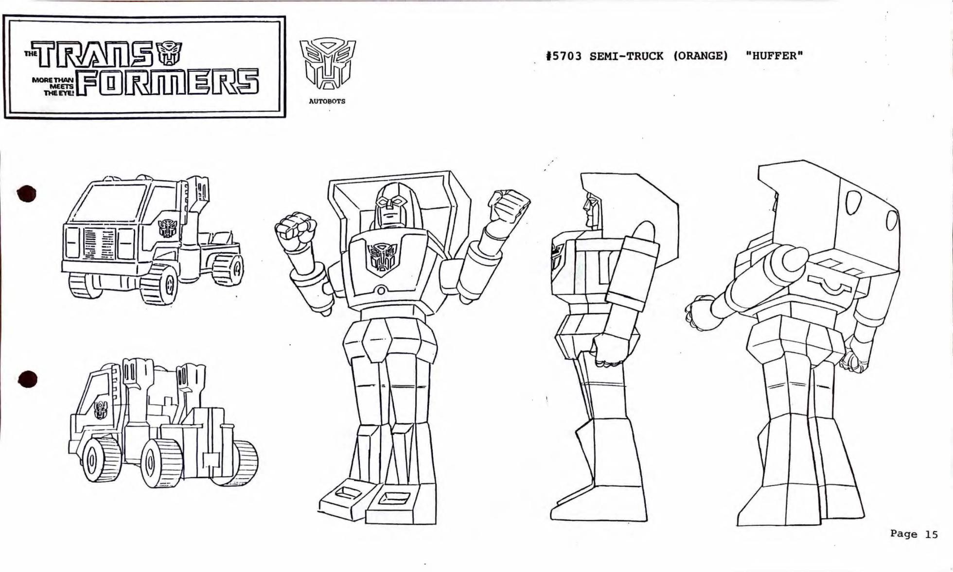 G1 Transformers  Model Sheets 1984 - Page 13