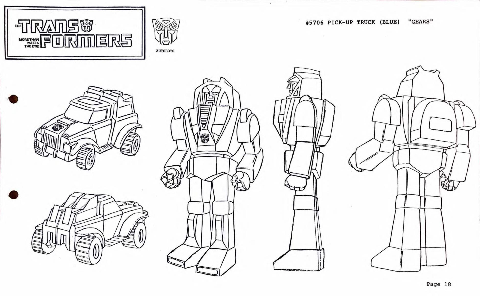 G1 Transformers  Model Sheets 1984 - Page 16