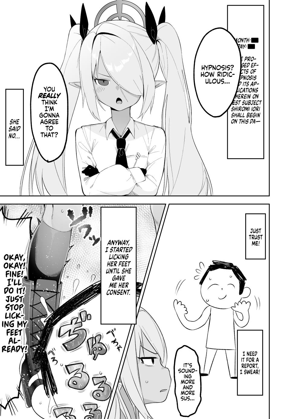 [Salty Dog. (Umashio)] Shiromi Iori o Hypno-ru. | Shiromi Iori Gets Hypnotized. (Blue Archive) [English] [Xzosk] [Digital] - Page 2