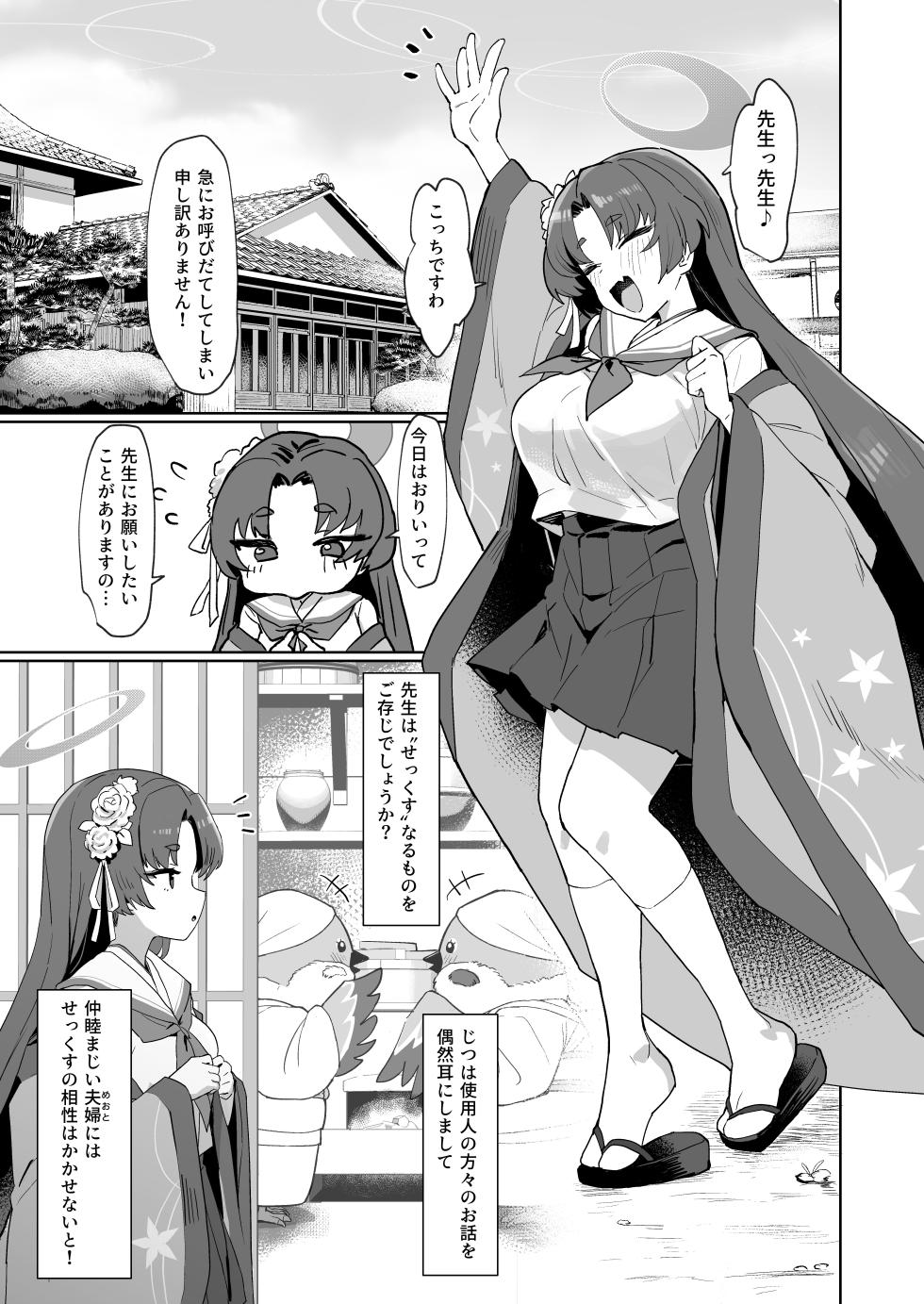 [Ballistic onahole (Б)] Sex no Junbi wa... Perfect ni Totonotte Orimasu no yo! (Blue Archive) [Digital] - Page 2