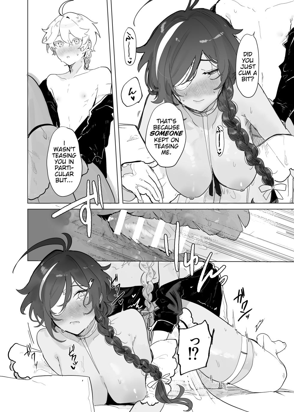 (TOKYO FES 2023) [Domestic Milk (Ogu)] Sora-kun ga Ashinaga Oneechan-tachi to Ichaicha Suru Hon | Aether flirts with the long legged ladies [English] [Disappointing Translations] [Digital] - Page 27