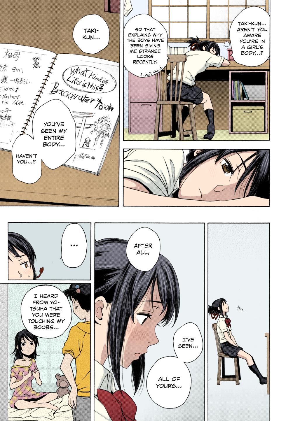Shooting star (Kimi no Na wa.) (colored by mikakucoloring) (C91) [Oh!saka Spirits (Ugeppa)] - Page 34
