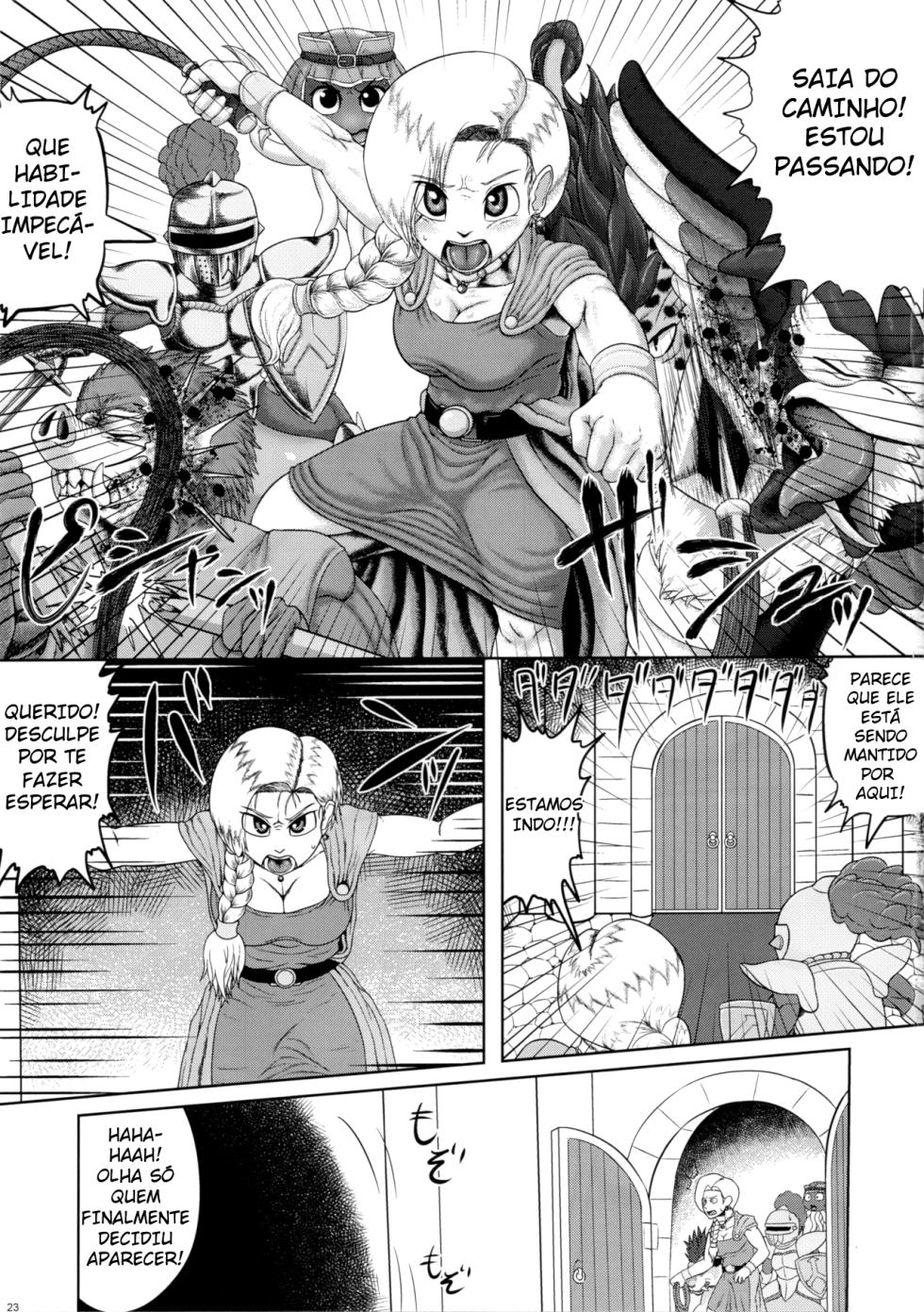 (Kansai! Kemoket 5) [Seiitsukyou (Goto-Beido)] Tenkuu no Uma Yome (Dragon Quest V) [Portuguese-BR] - Page 22