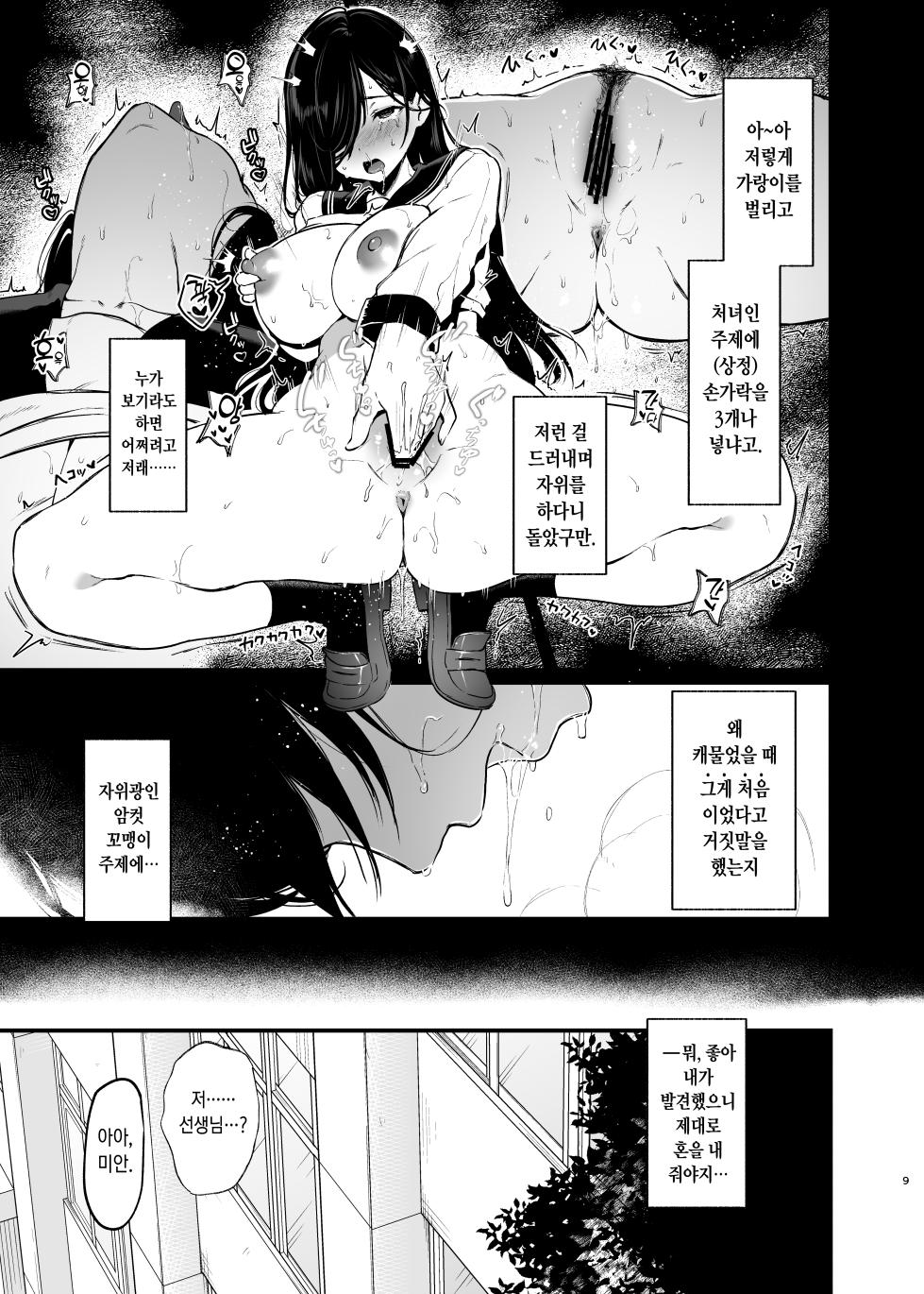 [Nanameno (Osomatsu)] Morishita Shirabe wa Miraretai! | 모리시타 시라베는 보이고 싶어! [Korean] [Digital] - Page 9