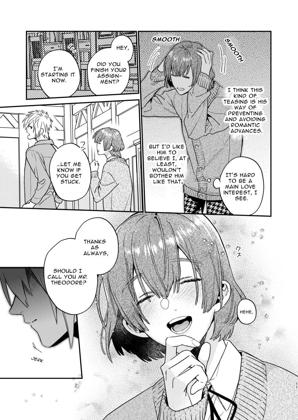 [niwaniwa (Oova Akiru)] Tensei Mob wa BL-gee no Sekai de Hamerare Kouryakusaremashita!? | Sex with the Love Interest! But I'm an NPC! 1 [English] [Digital] - Page 11