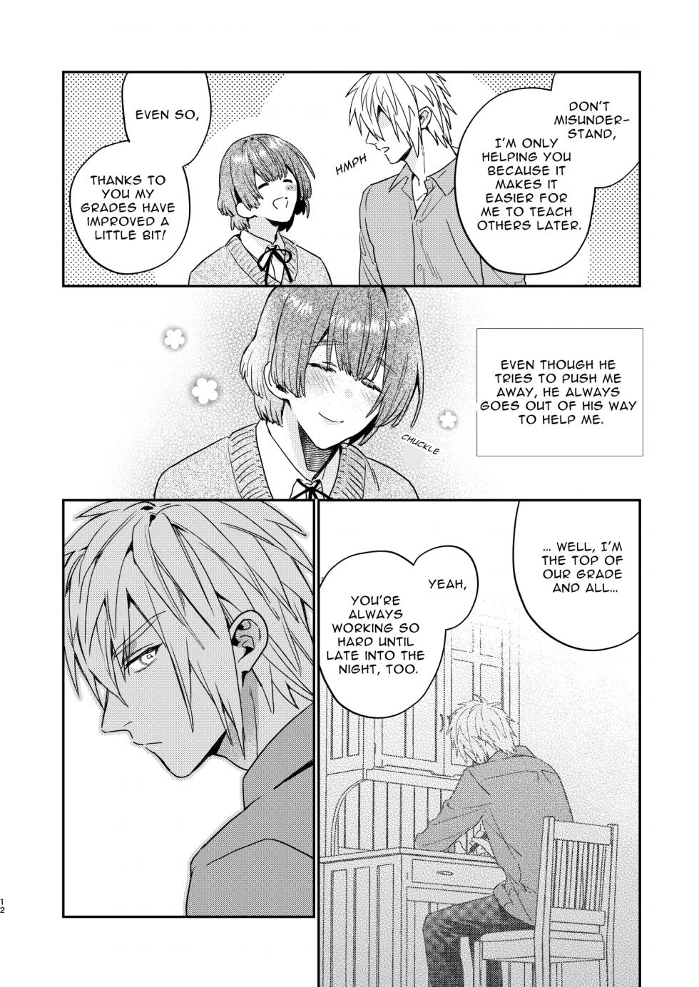 [niwaniwa (Oova Akiru)] Tensei Mob wa BL-gee no Sekai de Hamerare Kouryakusaremashita!? | Sex with the Love Interest! But I'm an NPC! 1 [English] [Digital] - Page 12