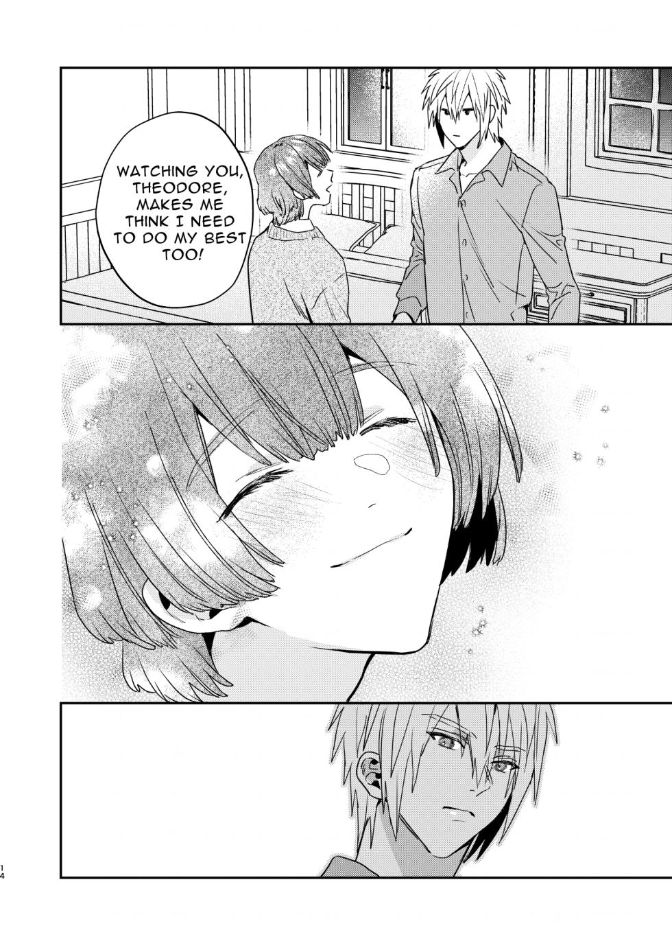 [niwaniwa (Oova Akiru)] Tensei Mob wa BL-gee no Sekai de Hamerare Kouryakusaremashita!? | Sex with the Love Interest! But I'm an NPC! 1 [English] [Digital] - Page 14