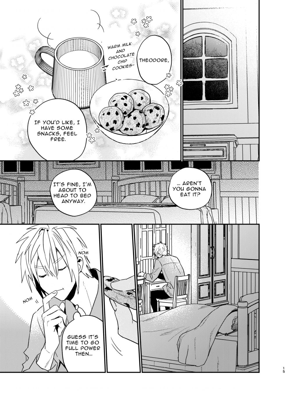 [niwaniwa (Oova Akiru)] Tensei Mob wa BL-gee no Sekai de Hamerare Kouryakusaremashita!? | Sex with the Love Interest! But I'm an NPC! 1 [English] [Digital] - Page 15