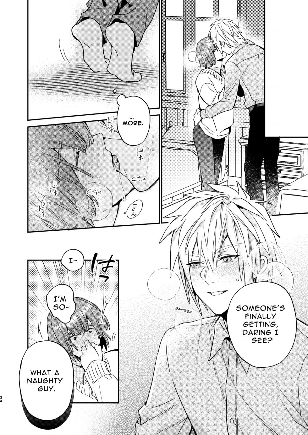 [niwaniwa (Oova Akiru)] Tensei Mob wa BL-gee no Sekai de Hamerare Kouryakusaremashita!? | Sex with the Love Interest! But I'm an NPC! 1 [English] [Digital] - Page 34