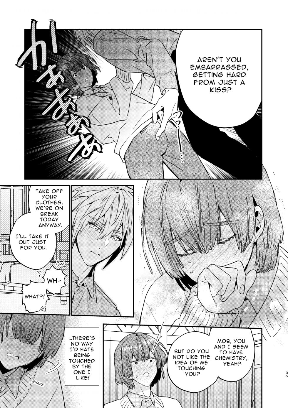 [niwaniwa (Oova Akiru)] Tensei Mob wa BL-gee no Sekai de Hamerare Kouryakusaremashita!? | Sex with the Love Interest! But I'm an NPC! 1 [English] [Digital] - Page 35