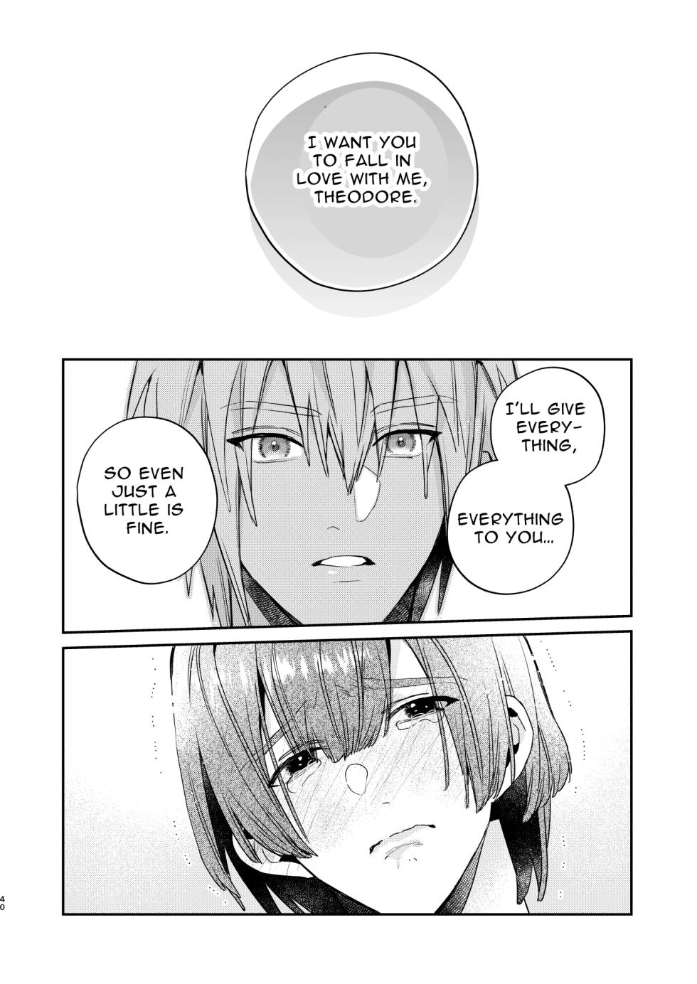 [niwaniwa (Oova Akiru)] Tensei Mob wa BL-gee no Sekai de Hamerare Kouryakusaremashita!? | Sex with the Love Interest! But I'm an NPC! 1 [English] [Digital] - Page 40