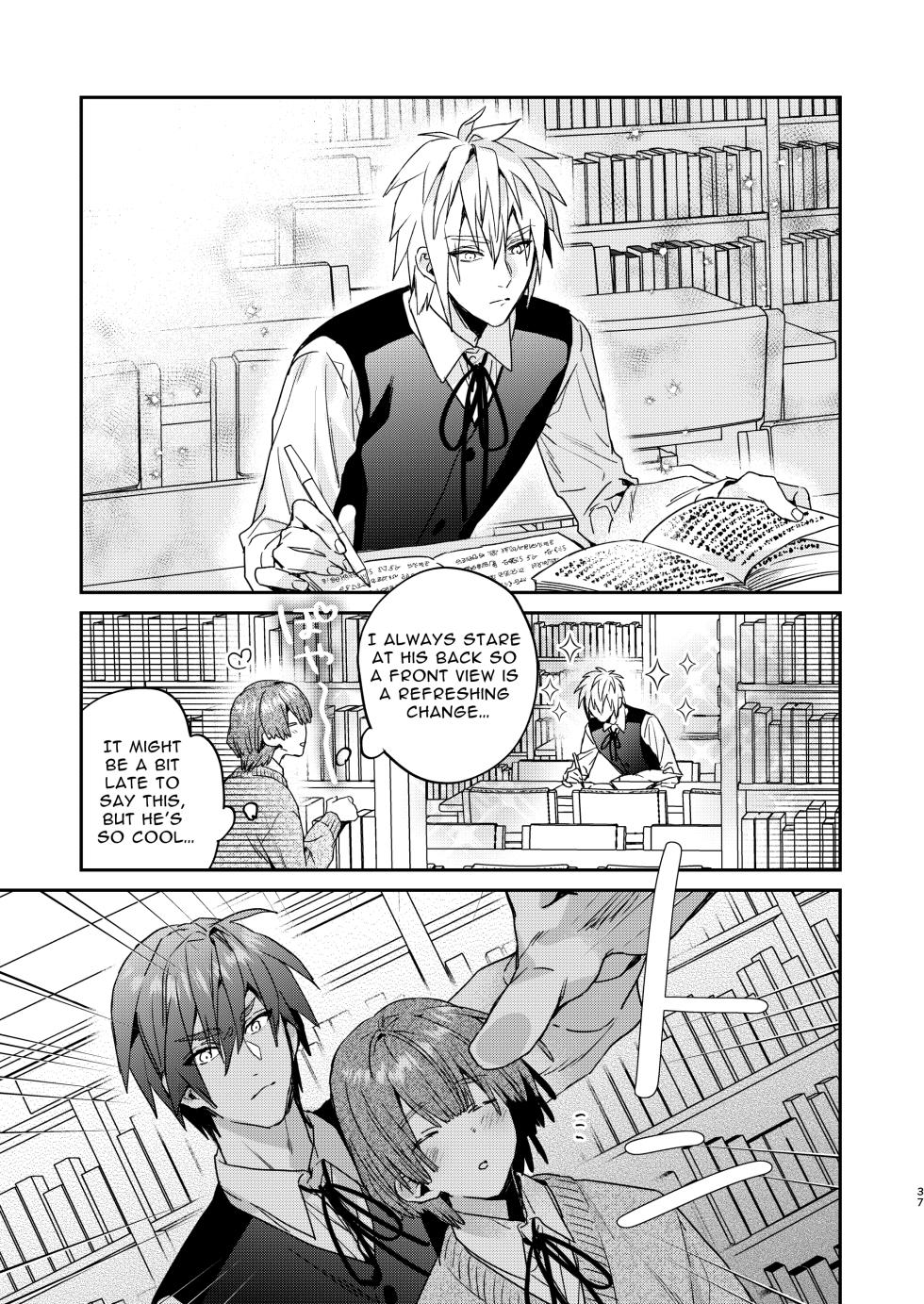 [niwaniwa (Oova Akiru)] Tensei Mob wa BL-gee no Sekai de Hamerare Kouryakusaremashita!? 2 | Sex with the Love Interest! But I'm an NPC! 2 [English] [Bean Works] [Digital] - Page 37