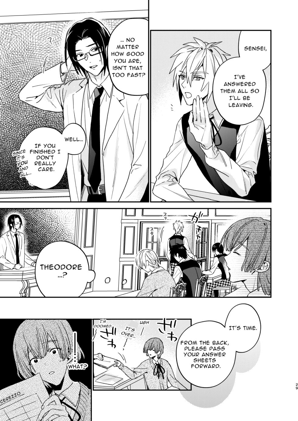 [niwaniwa (Oova Akiru)] Tensei Mob wa BL-gee no Sekai de Hamerare Kouryakusaremashita!? 3 | Sex with the Love Interest! But I'm an NPC! 3 [English] [Bean Works]  [Digital] - Page 29