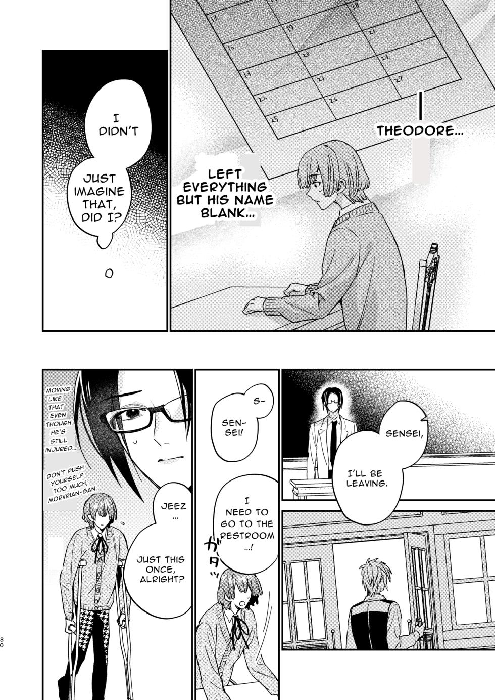 [niwaniwa (Oova Akiru)] Tensei Mob wa BL-gee no Sekai de Hamerare Kouryakusaremashita!? 3 | Sex with the Love Interest! But I'm an NPC! 3 [English] [Bean Works]  [Digital] - Page 30