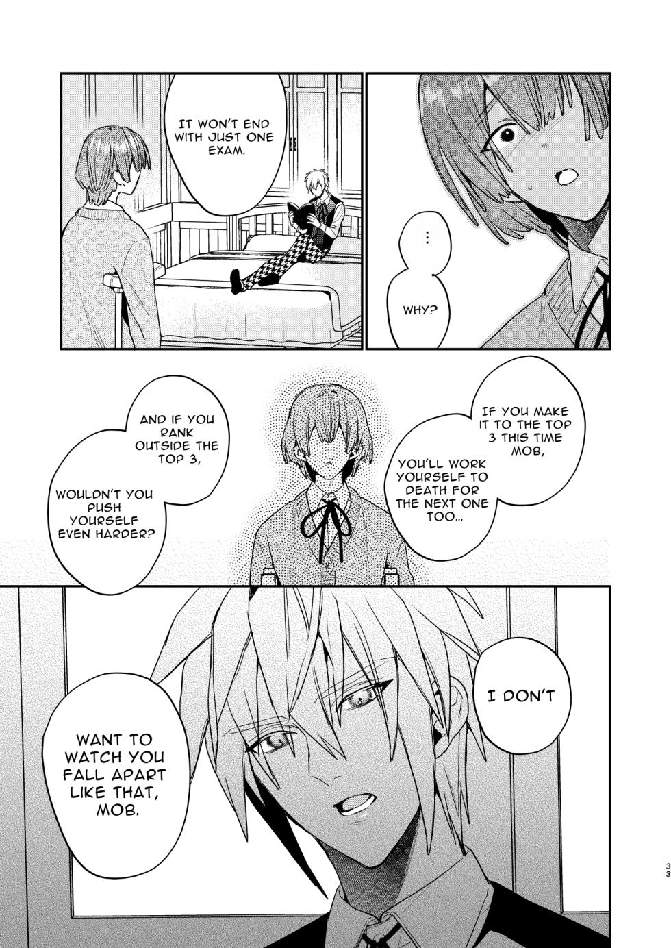 [niwaniwa (Oova Akiru)] Tensei Mob wa BL-gee no Sekai de Hamerare Kouryakusaremashita!? 3 | Sex with the Love Interest! But I'm an NPC! 3 [English] [Bean Works]  [Digital] - Page 33