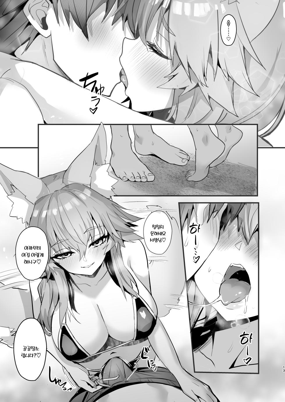 [Yamitsuki Honpo (Wise Speak)] Manatsu no Pool Date Tamamo-chan | 한여름의 수영장 데이트 타마모 짱 (Fate/Extra) [Korean] [L. P.] [Digital] - Page 13