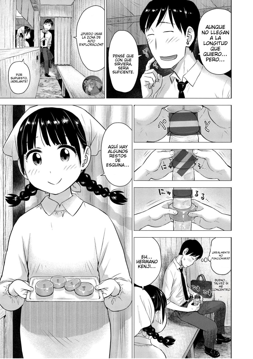 [Karma Tatsurou] Naho-chan wa Onahoya-san | ¡Mizuki, la empleada de la tienda de copas de avión! [Spanish] [Digital] - Page 7