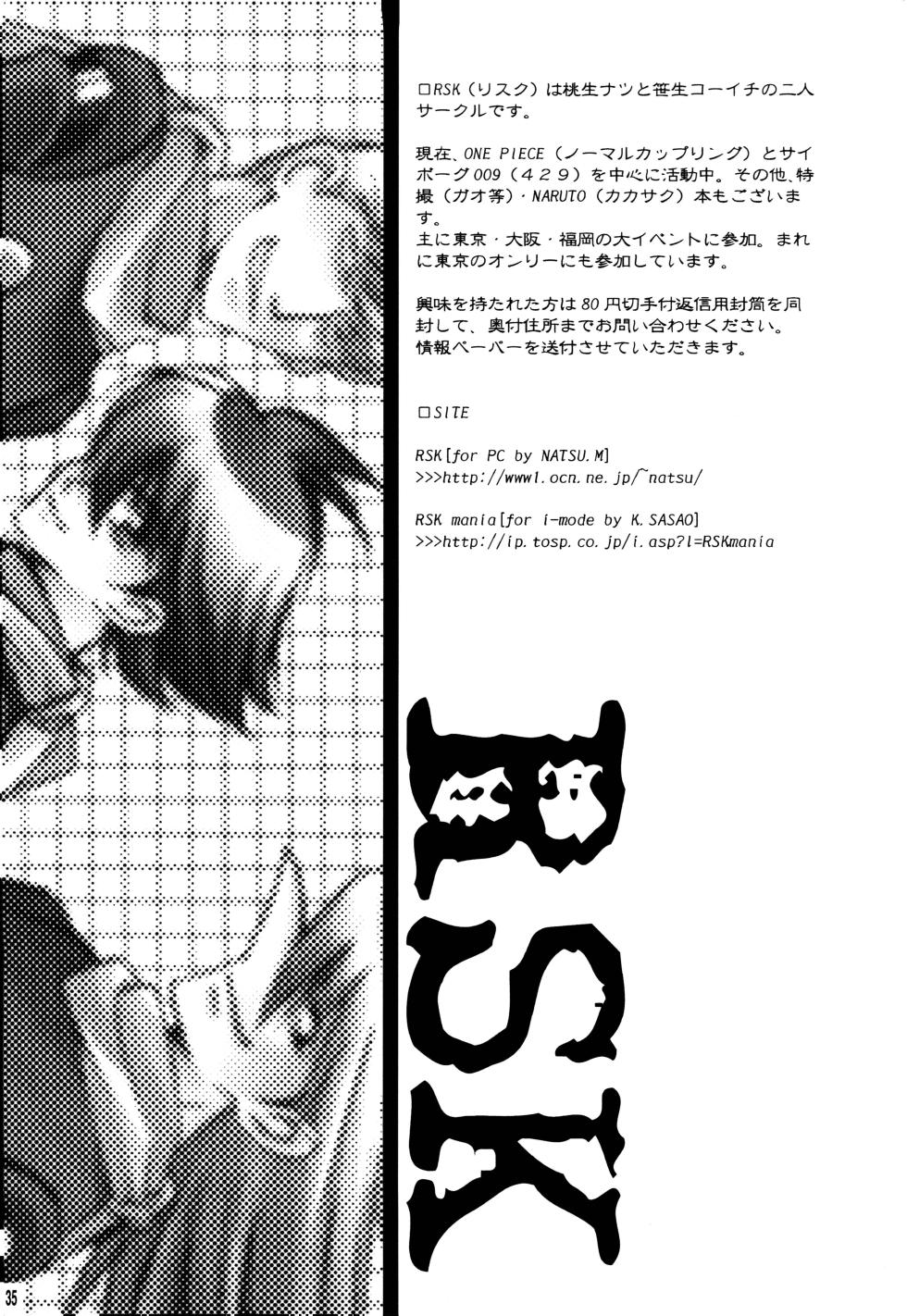 (SUPER11) [RSK (Monou Natsu, Sasao Kouichi)] SAMURAI DRIVE (One Piece) - Page 36