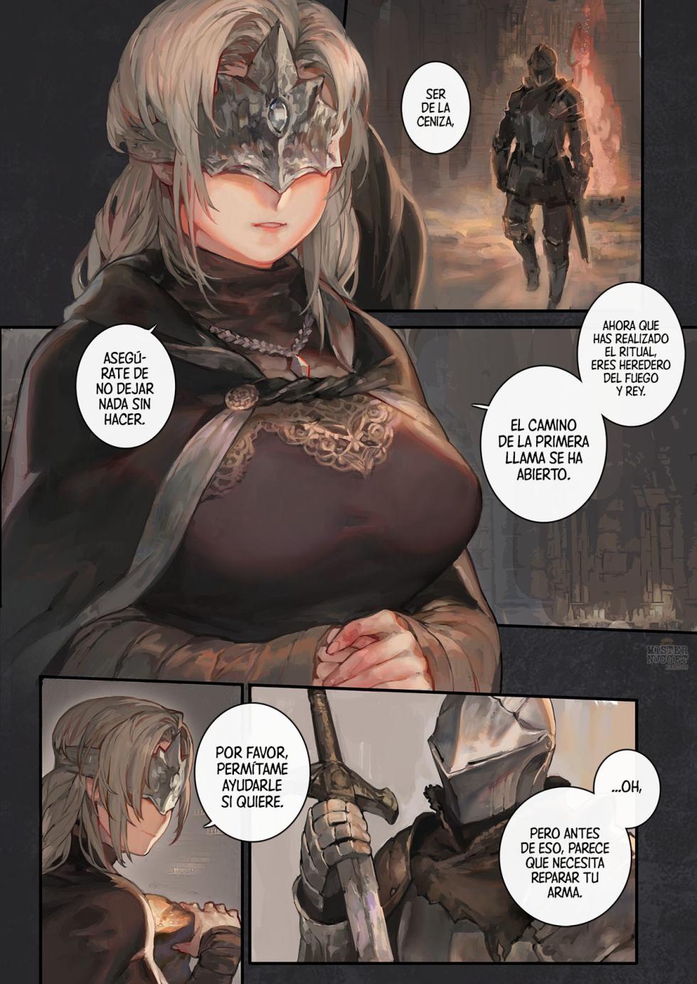 [Aoin no Junreibi (Aoin)] Kasuka na Nukumori - DARK DESIRE | TENUE CALIDEZ - DESEO OSCURO (DARK SOULS III) [Spanish] [Mister Nugget] [Digital] - Page 4
