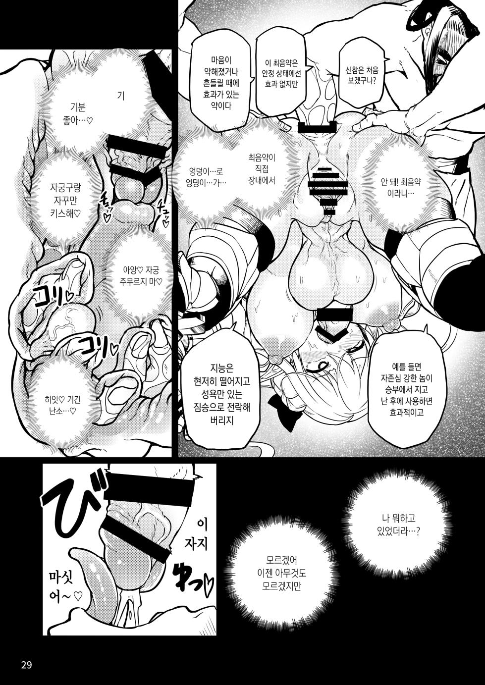 [Efuya (Messy)] Futanari Elf Onna Kishi Verina Ryojoku Sakusei Kangoku ｜후타나리 엘프 여기사 베를리나 능욕착정감옥 [Korean] [팀☆데레마스] [Digital] - Page 30
