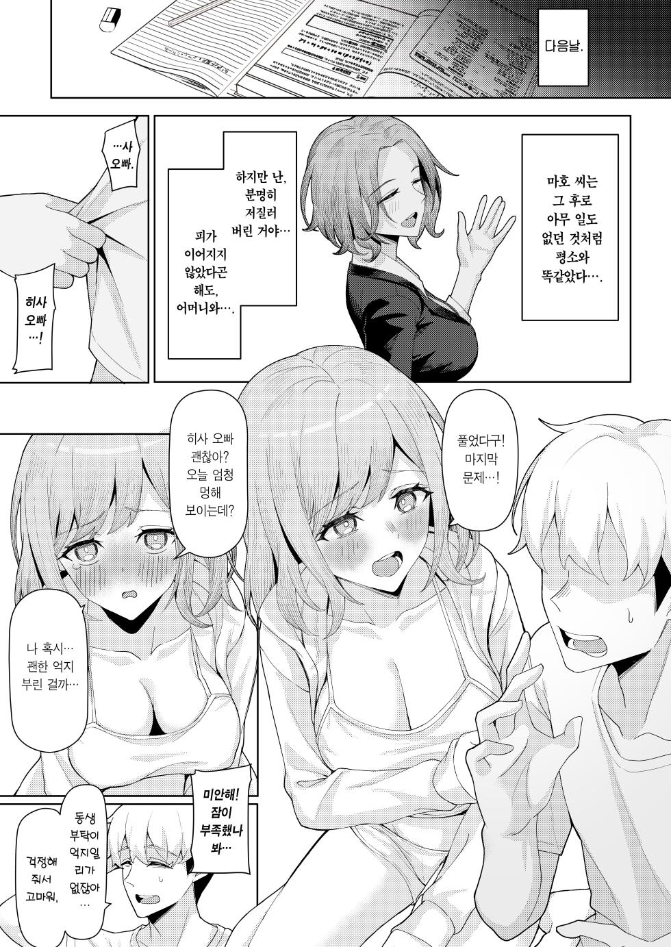 [Kamatsuka (Kamatsuka)] Chichi no Saikon de Doukyo suru Koto ni Natta Gibo no Gijou Shimai to Kawarugawaru Sex shite shimatta Hon | 아버지의 재혼으로 동거하게 된 새엄마와 새누나동생과 교대로 섹스하게 된 책 [Korean] [Team Edge] [Digital] - Page 18