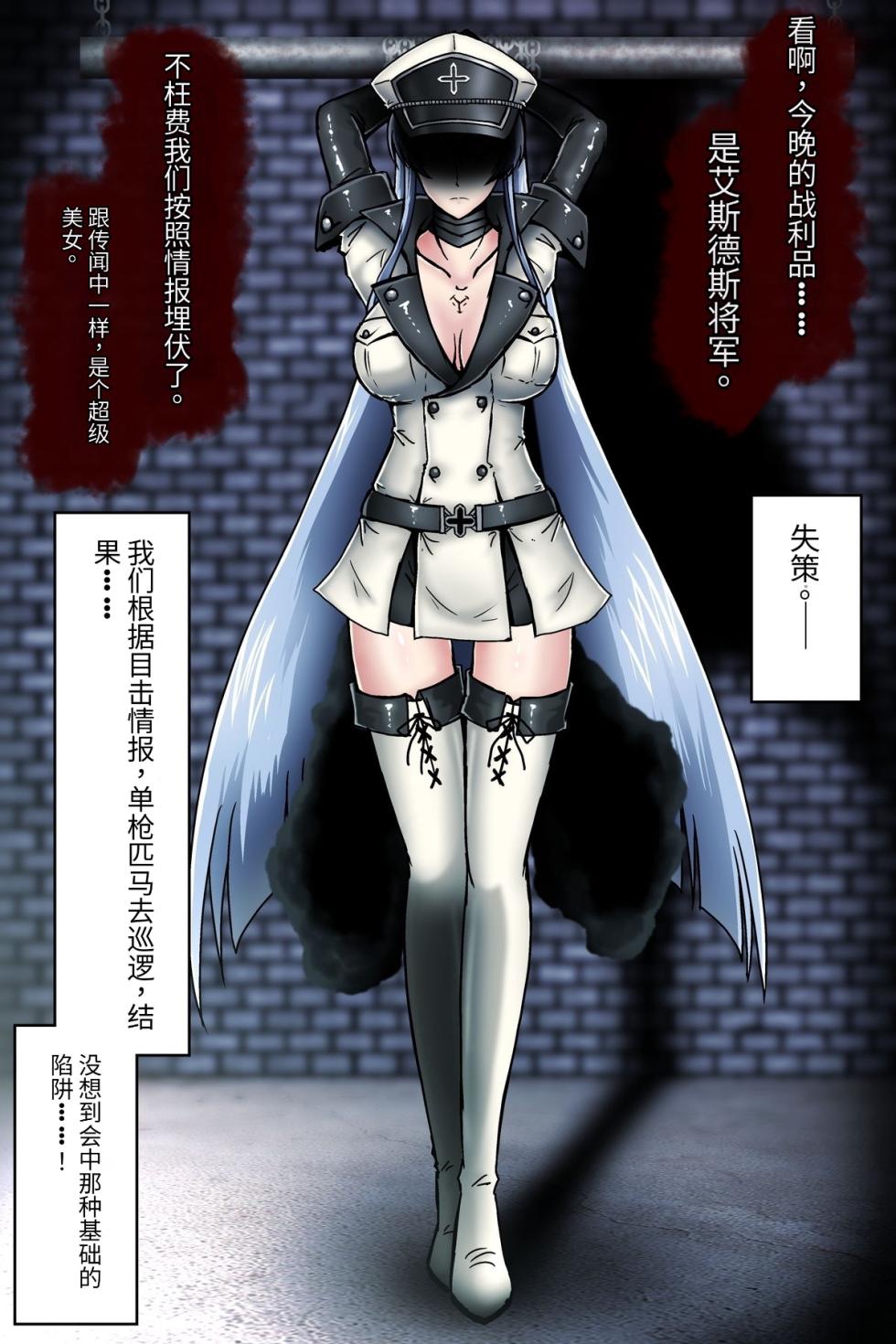 [Tasuro Kuzuha] Touzoku-tachi no Choukyou _ Esdeath (Akame ga Kill!) [Chinese] [大明举重冠军个人翻译] - Page 1