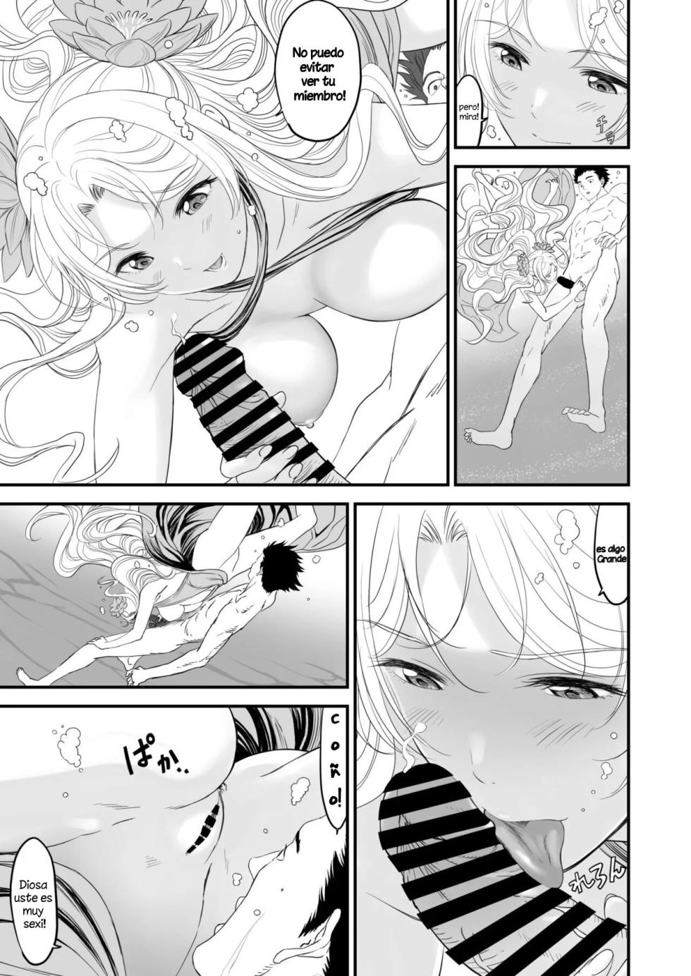 [Yuugen Sougen] Awatenaide Hitoyasumi | Un Encuentro con la Diosa de la Fuente [Spanish] [El Super Saiyan Pajero] - Page 19