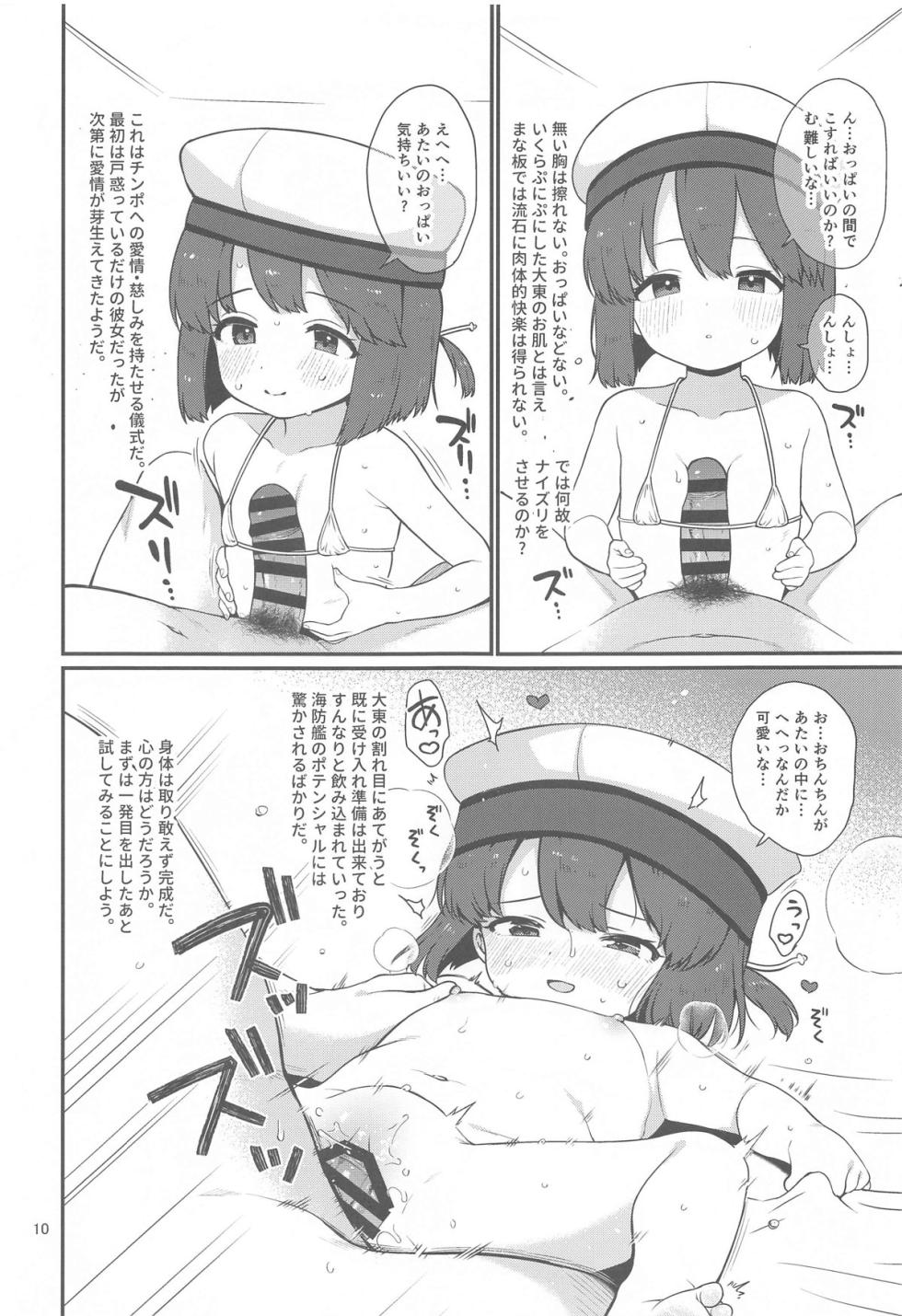 (C104) [Tekireiki ni Shokuchuudoku (Sawamura Ao)] Ukuru-gata Kaiboukan Hiburi-gata Kaiboukan Yoru no Otsutomebon (Kantai Collection -KanColle-) - Page 9