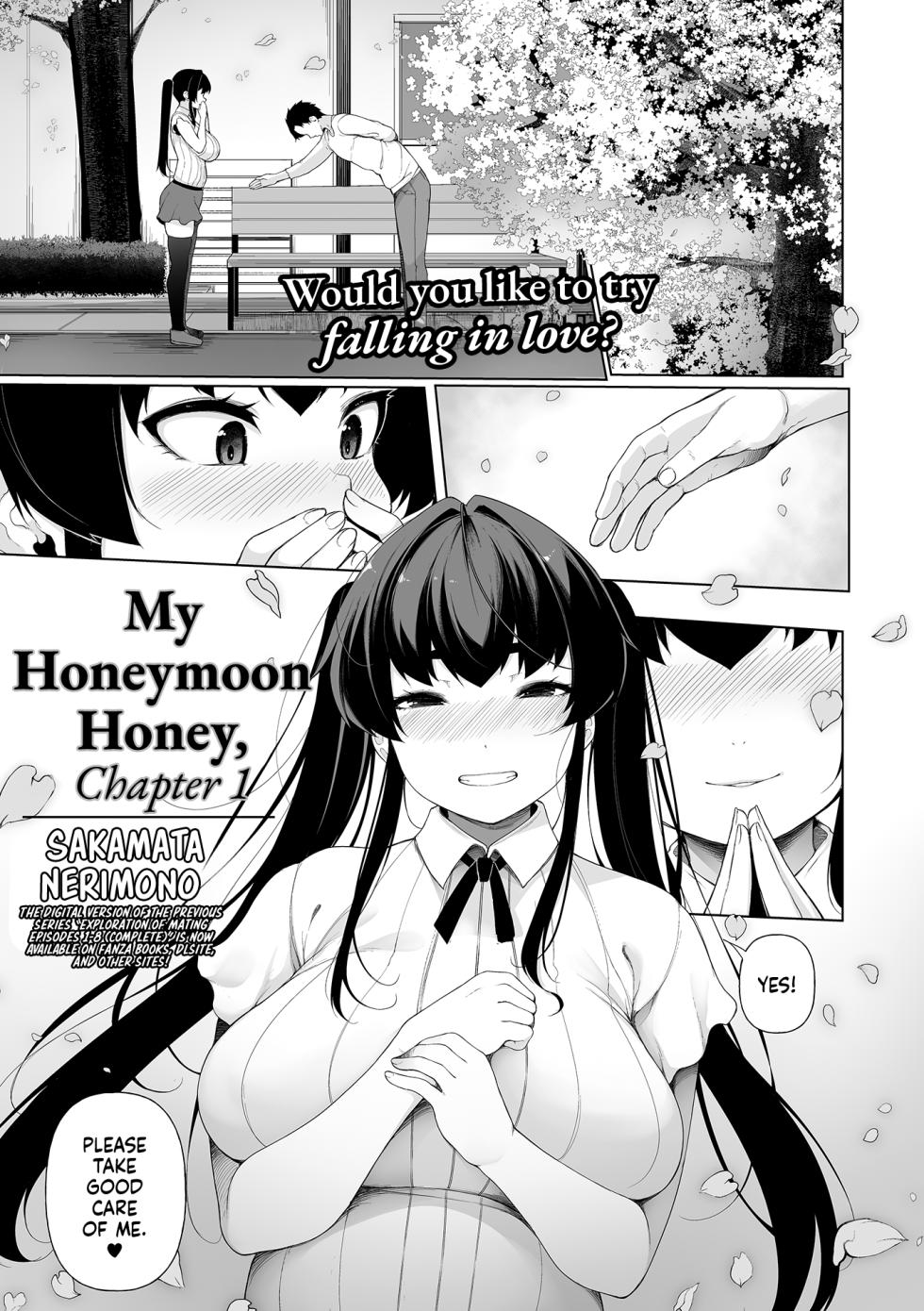 [Sakamata Nerimono] Ichinen Kanojo Ch. 1 | My Honeymoon Honey Ch. 1 (COMIC Shigekiteki SQUIRT!! Vol. 38) [English] [head empty + Wiimouto] [Digital] - Page 1