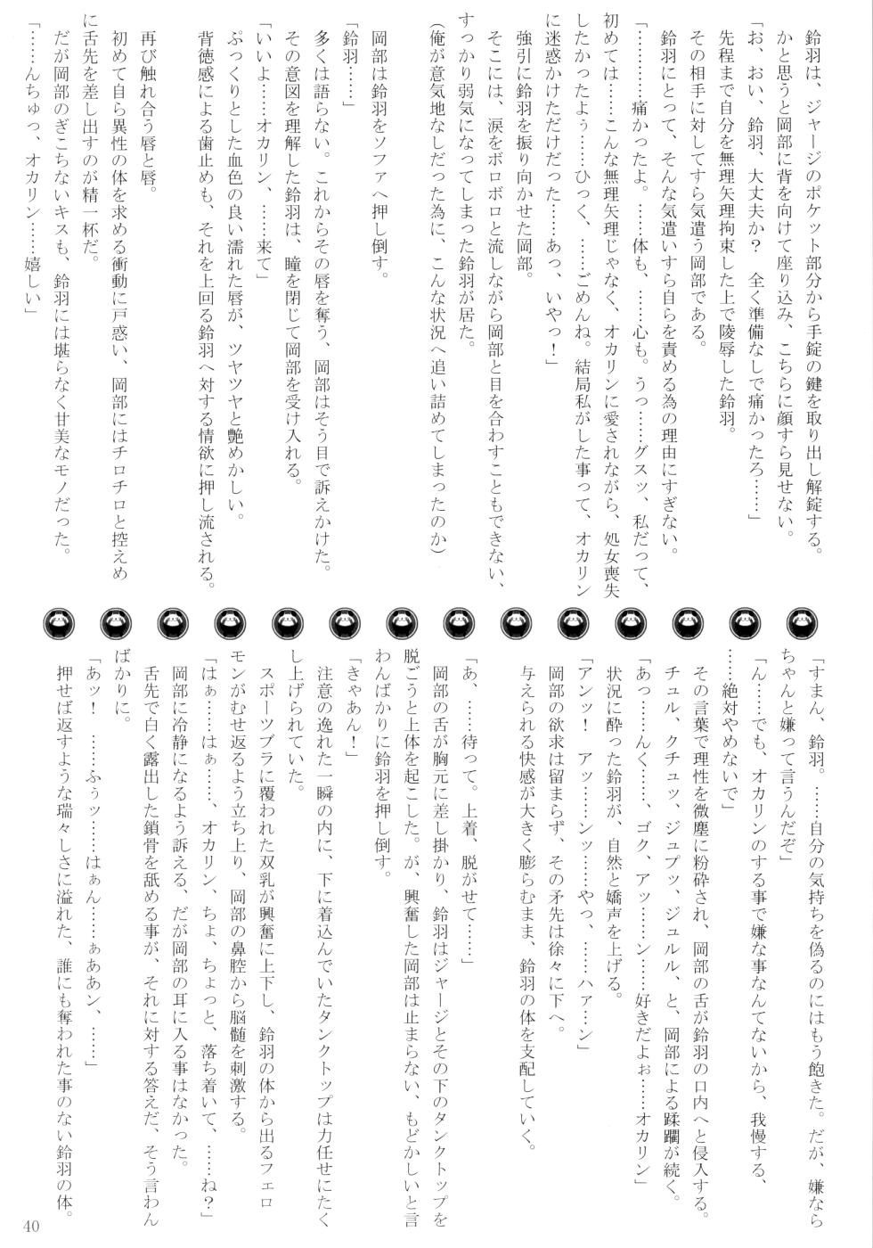 (C82) [Mutsukidou (Pria, Ikeda Yasuhiro, Mossari Yuu)] Koakuma suzuha (Steins;Gate) - Page 39