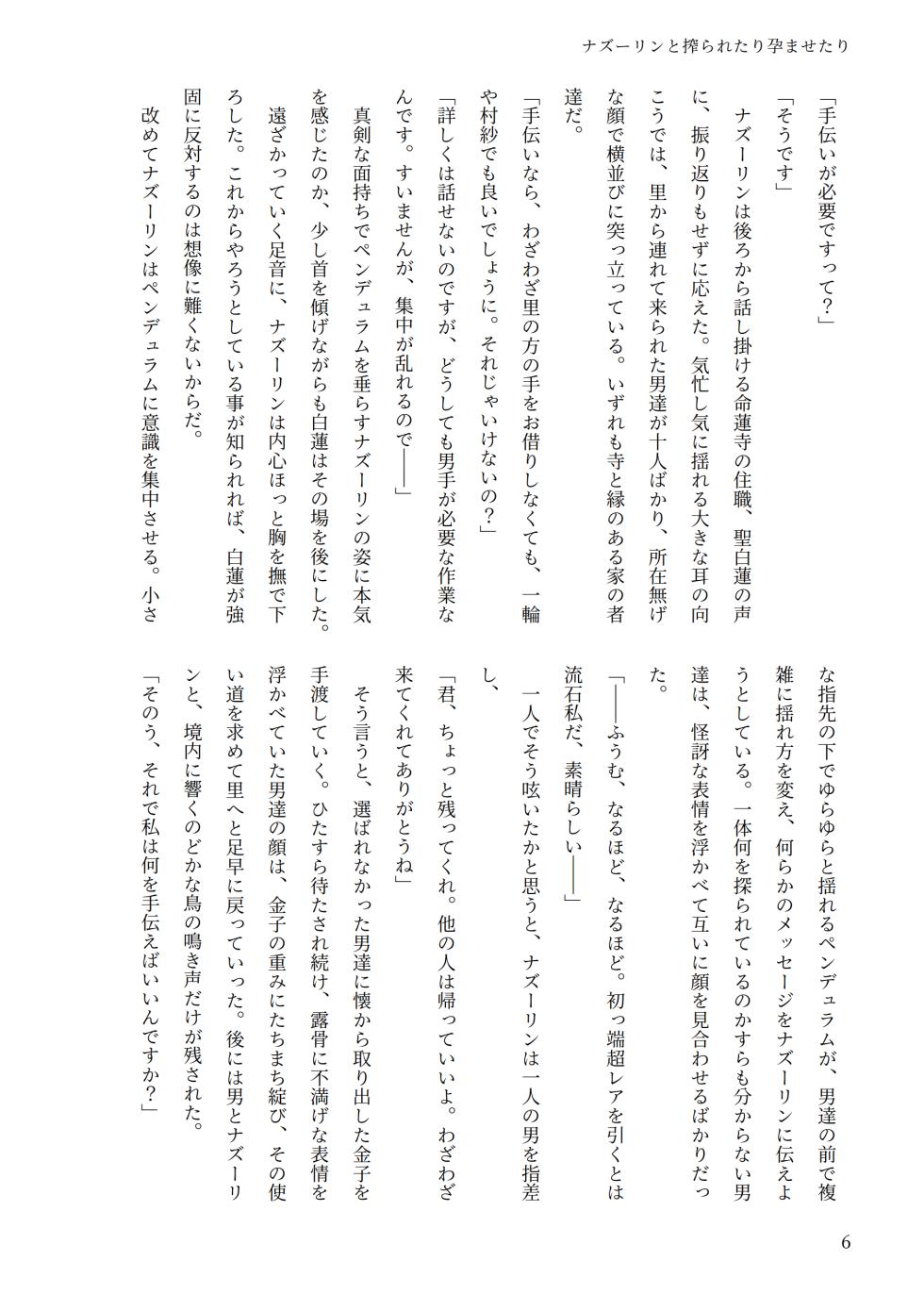 東方R-18小説本ナズーリン本 - Page 5