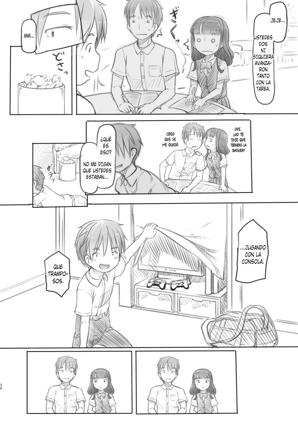 [Kuromahou Kenkyuujo (Nukaji)] Aniki to Kanojo no Benkyoukai [Spanish] [Unnamed team] [Digital] - Page 30