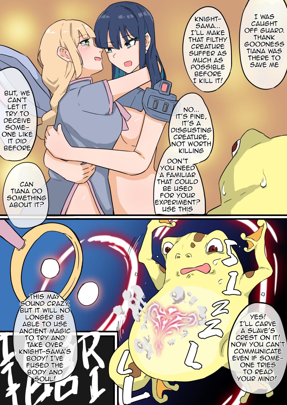 [Chihiro] Onna Kishi to Kaeru-gata Majuu no Irekawari RE | Female Knight and Frog Monster Swap RE [English] - Page 14