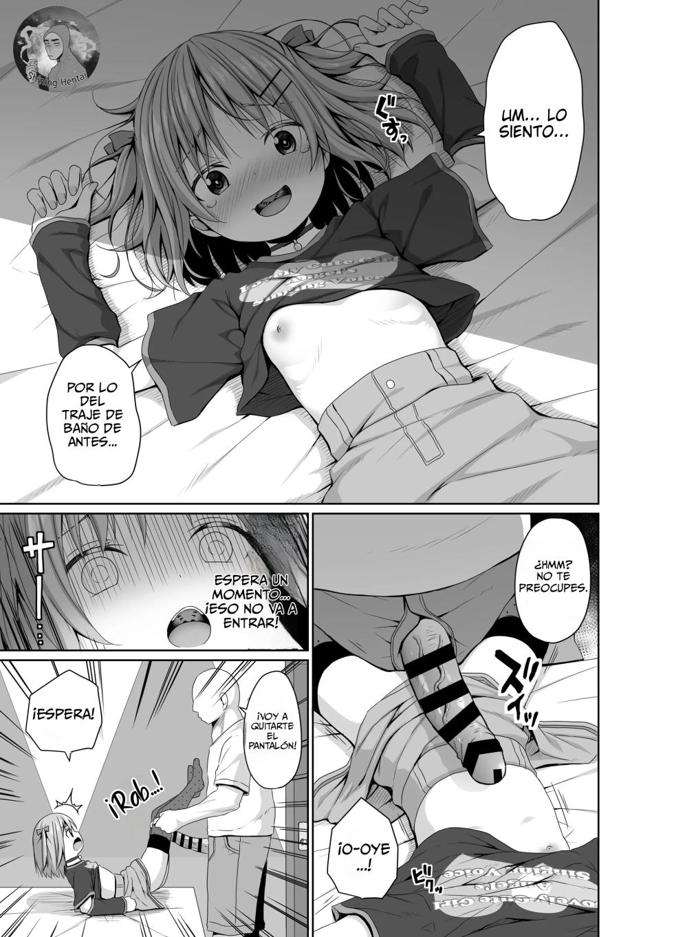 [Azure (Kagono Tori)] JS wa Okane Hoshisa ni Micro Bikini o Kiserareta | ¡Usando Microbikini, Todo sea por Dinero! [Spanish] [Shining Hentai] [Digital] - Page 8