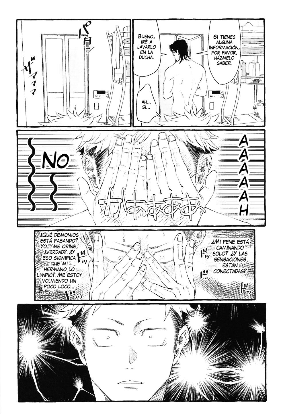 (Haruka Kagayaku Choushinsei 2) [Gonaimitsu (kosokoso)] Otouto no Kimochi (Jujutsu Kaisen) [Spanish] [Mapache Fansub] - Page 25