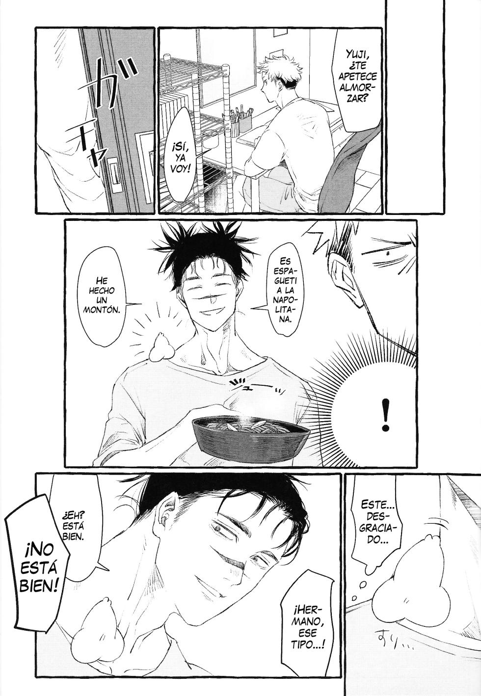 (Haruka Kagayaku Choushinsei 2) [Gonaimitsu (kosokoso)] Otouto no Kimochi (Jujutsu Kaisen) [Spanish] [Mapache Fansub] - Page 30
