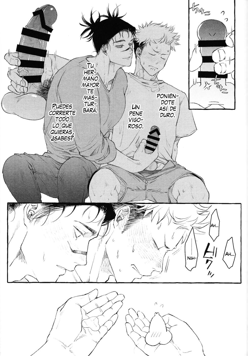 (Haruka Kagayaku Choushinsei 2) [Gonaimitsu (kosokoso)] Otouto no Kimochi (Jujutsu Kaisen) [Spanish] [Mapache Fansub] - Page 36