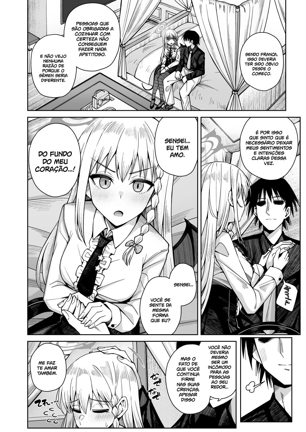 [Gaikotsu no Spare Rib (Kurohagane)] Awaku Koi Nioi, Amaku Ai ni Yoi. (Hairless Version) (Blue Archive) [Portuguese-BR] [Digital] - Page 14