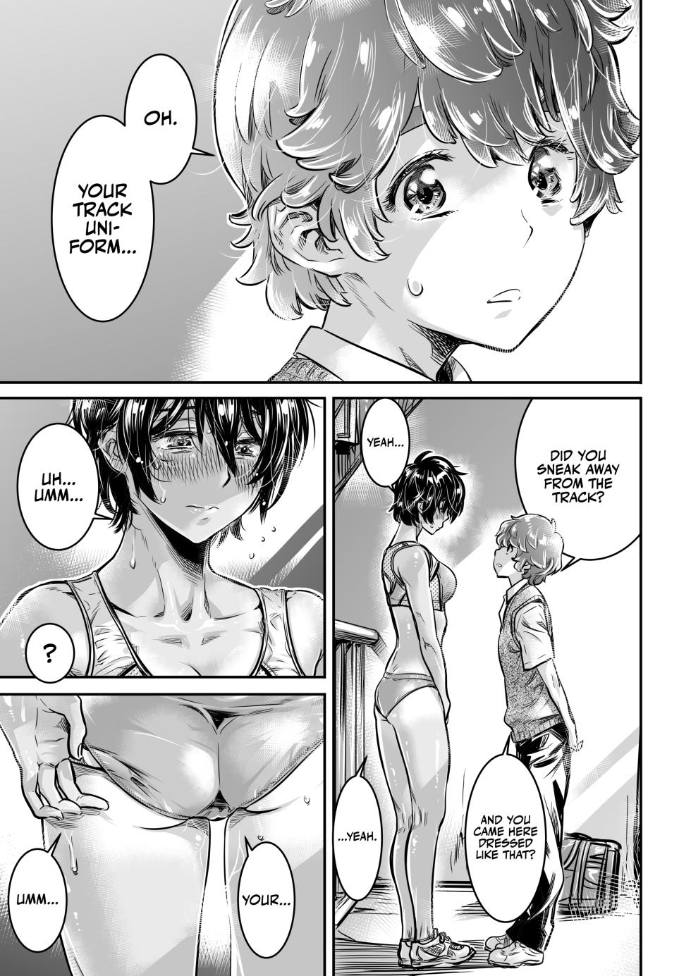 [MARUTA Production (MARUTA)] Shinchou 175cm no Rikujou Shoujo wa Kouhai Danshi no Seishi o Nomitagaru | Tall Track and Field Girl Wants to Drink Junior's Cum [English] {2d-market.com} [Decensored] [Digital] - Page 8