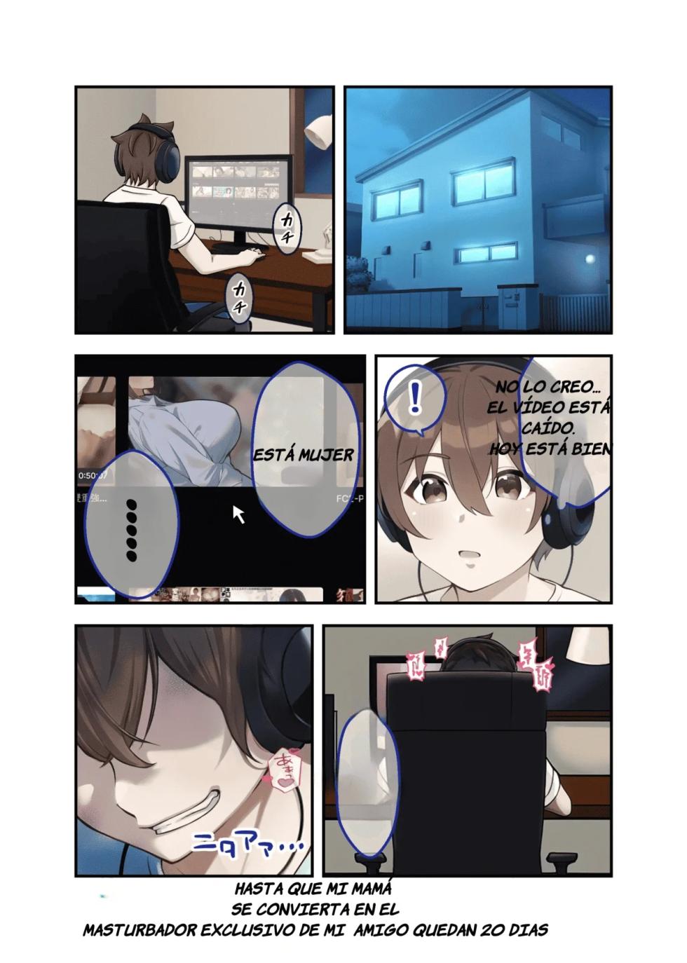 [Ryoku Shinpan (Katsuyoshi)] 28 Nichi-go ni Ore no Kaa-chan ga Tomodachi no Senyou Onahole ni Naru Hanashi | Día 28, Mi Madre se Convertirá Masturbador Personal de mi Amigo [Spanish] [5 noches con Alfredo] - Page 10