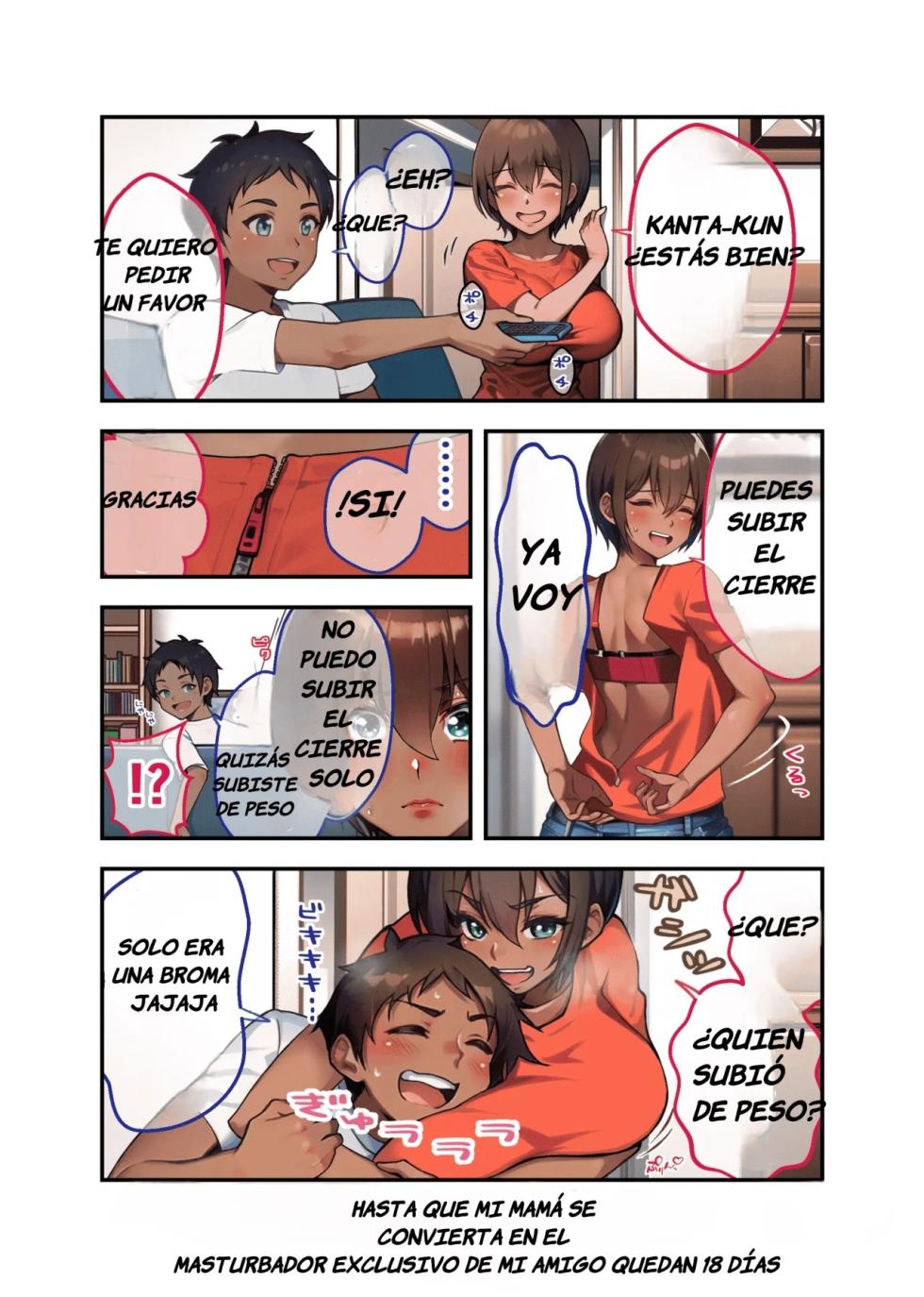 [Ryoku Shinpan (Katsuyoshi)] 28 Nichi-go ni Ore no Kaa-chan ga Tomodachi no Senyou Onahole ni Naru Hanashi | Día 28, Mi Madre se Convertirá Masturbador Personal de mi Amigo [Spanish] [5 noches con Alfredo] - Page 12
