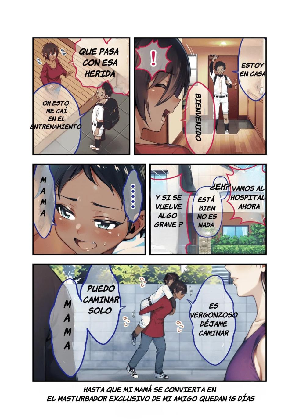 [Ryoku Shinpan (Katsuyoshi)] 28 Nichi-go ni Ore no Kaa-chan ga Tomodachi no Senyou Onahole ni Naru Hanashi | Día 28, Mi Madre se Convertirá Masturbador Personal de mi Amigo [Spanish] [5 noches con Alfredo] - Page 14