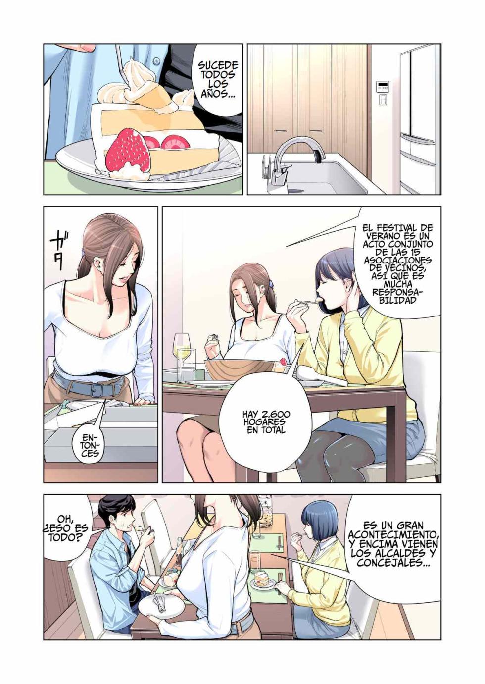 [HGT Labo (Tsusauto)] Jichikai no Hitozuma wa Totemo H deshita. 3 Hitozuma-tachi no Oshokuji Hen [Spanish] [Hoy no Edito, Mañana Sí] [Full Color Ban] - Page 34