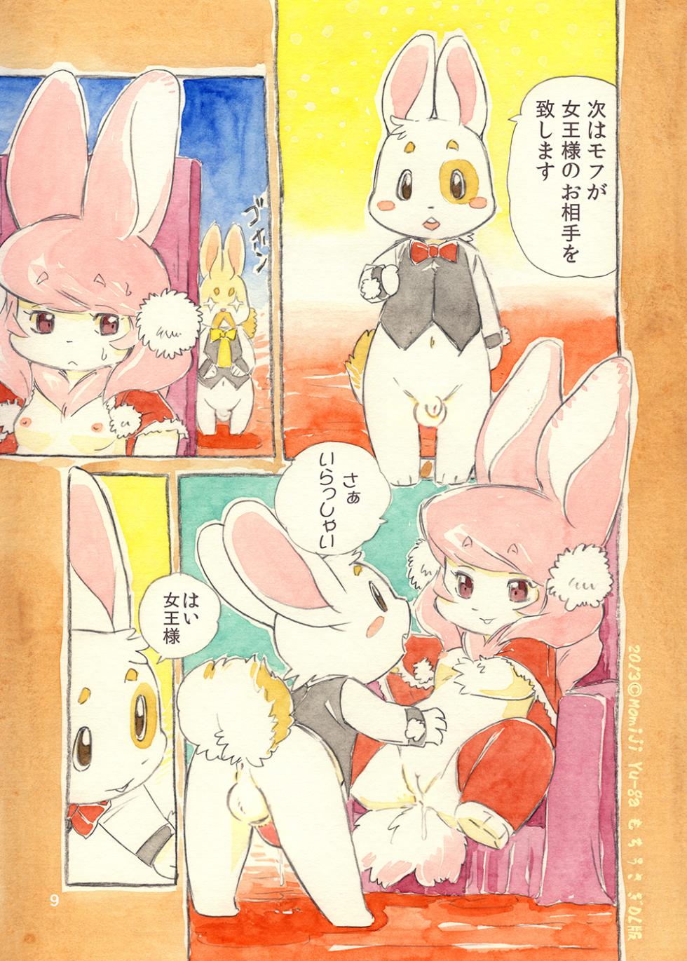 (C81) [Syosyo Yakkyoku (Yu-ga Momiji)] Mochi Usagi Ojou to Boku [Decensored] - Page 9