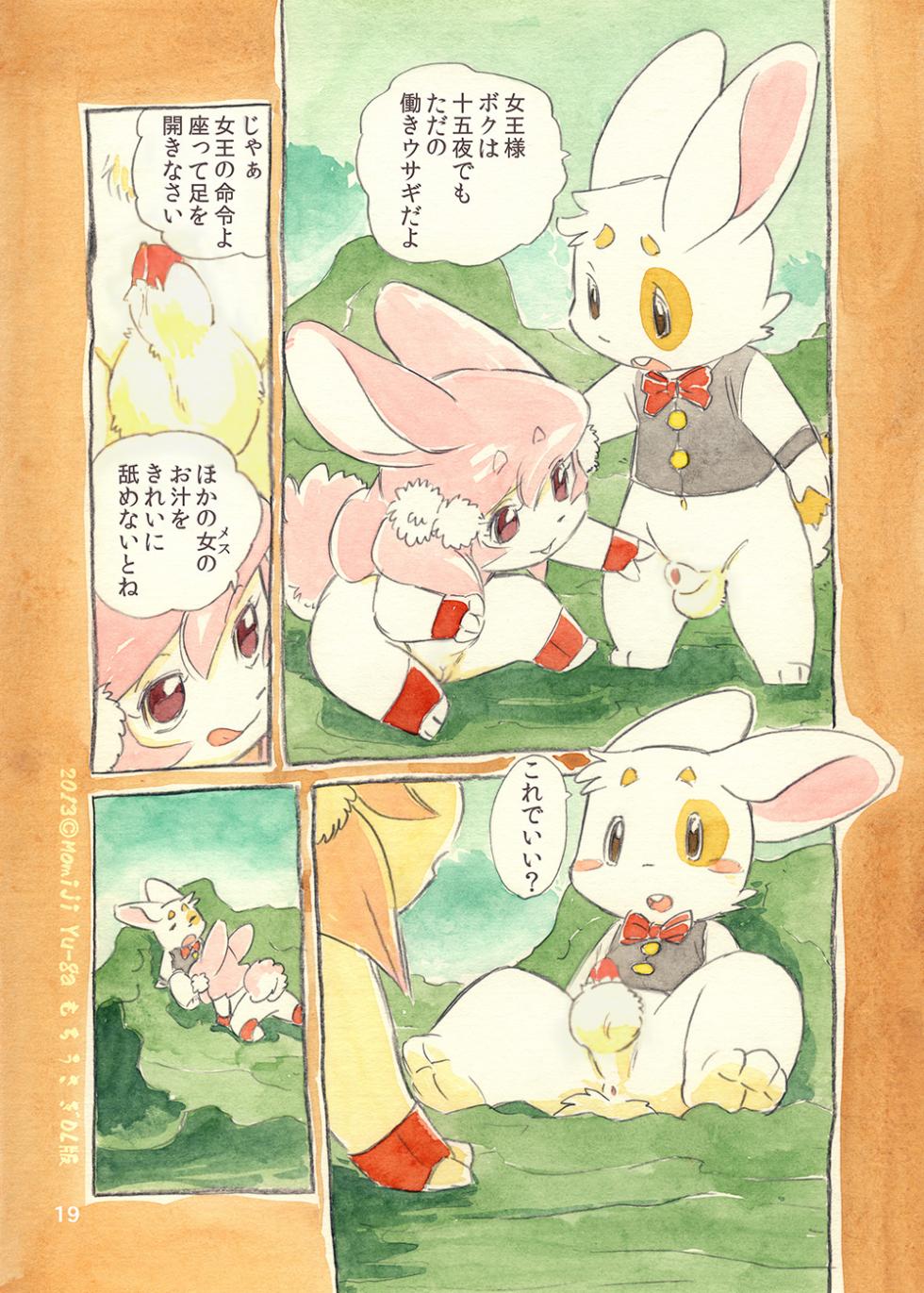 (C81) [Syosyo Yakkyoku (Yu-ga Momiji)] Mochi Usagi Ojou to Boku [Decensored] - Page 19