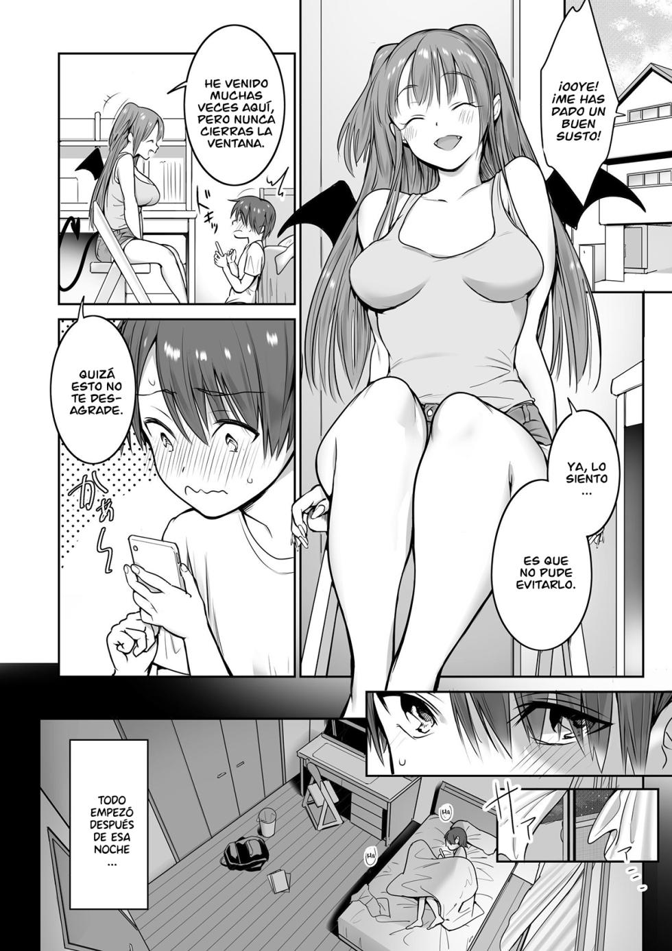 [Nukunukujima (Caffeine Chuudoku)] Boku no Ie ni wa Succubus ga Kuru [Spanish] - Page 4